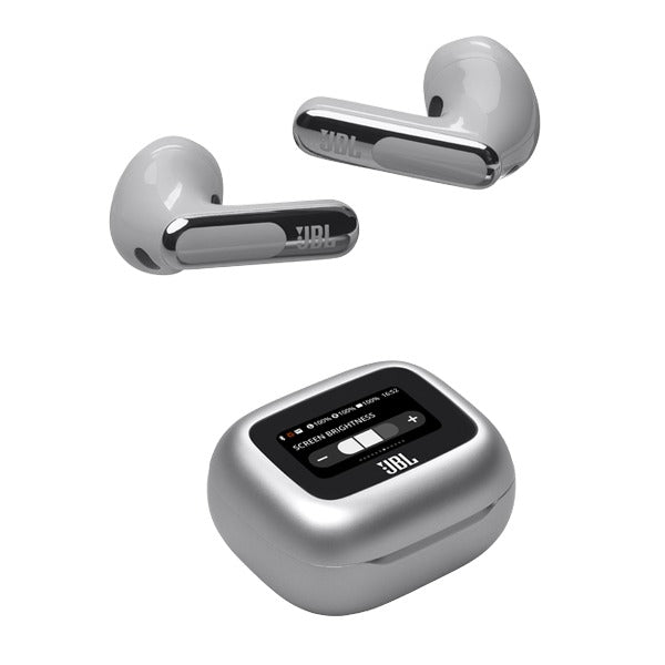 JBL Live Flex 3 True Wireless Earbuds With Display | Silver JBL Live Flex 3 True Wireless Earbuds With Display | Silver